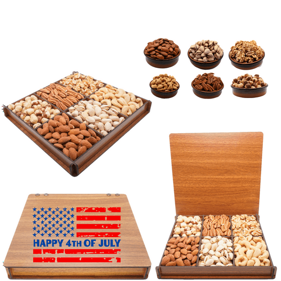 4 th of July Snack Mix, Secret Garden's, Fresh Nuts, Holiday Present, Family, 4th of July Food Boxes