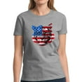 thumbnail image 1 of 4th of July Gift Women Shirt American Tiger S M L XL 2XL 3XL Graphic Tee, 1 of 2