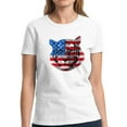 thumbnail image 1 of 4th of July Gift Women Shirt American Tiger S M L XL 2XL 3XL Graphic Tee, 1 of 2