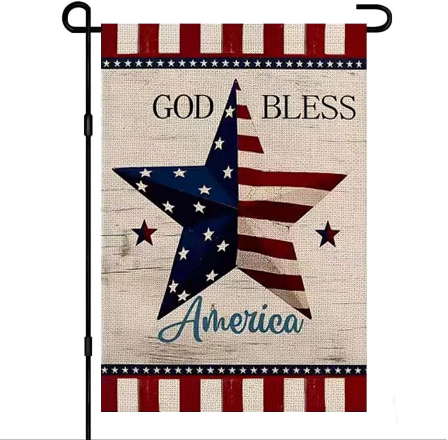 God Bless America Garden Flag – 12x18 Inch, 4th Of July, Red White & Blue, Polyester