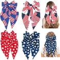 thumbnail image 1 of 4th of July Hair Bows for Women,Big Ribbon Bow Hair Clips for Girls, Oversized Long Tail Hair Barrettes Cute Hair Accessories (Red Blue White), 1 of 9