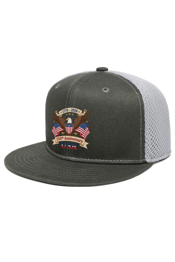 4th of July Hat 250 Anniversary USA Hat American Flag Trucker hat for Women Men Fourth of July Patriotic Eagles Hat