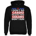 thumbnail image 1 of 4th of July I Don't Do Cardio Black Adult Hoodie - 2X-Large, 1 of 1
