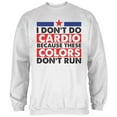 thumbnail image 1 of 4th of July I Don't Do Cardio White Adult Sweatshirt - Large, 1 of 1