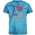 thumbnail image 1 of 4th of July I Heart Love America Halftone Mens T Shirt, 1 of 1