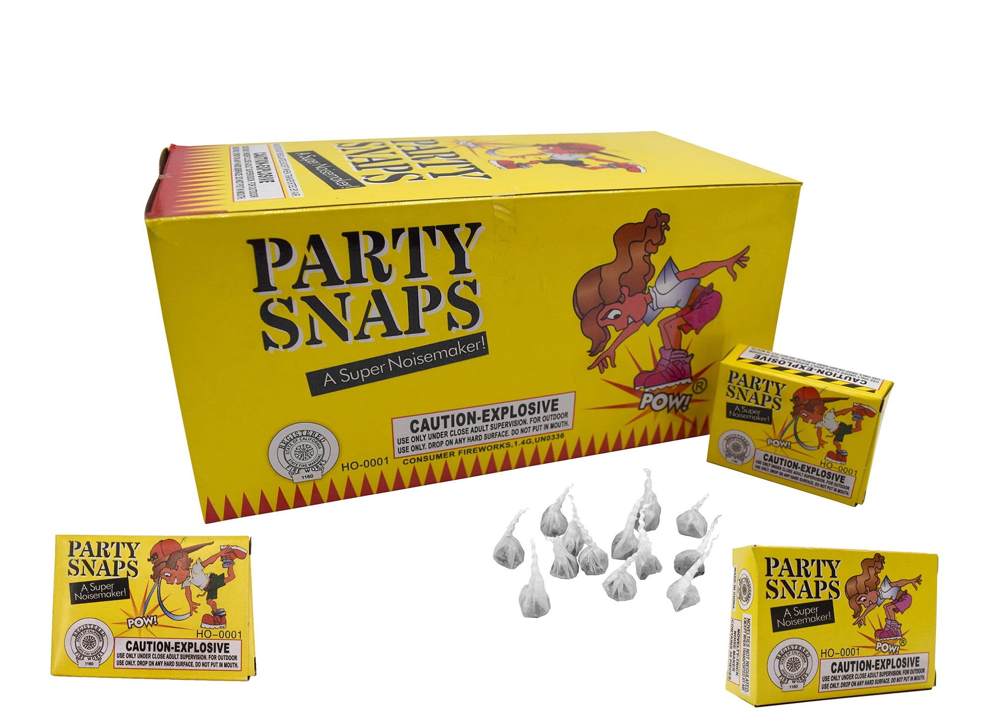 Nicky Bigs Novelties 1500 Party Snaps, Loud Poppers, Bulk 50 Boxes