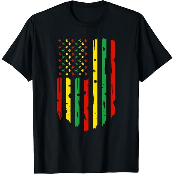 4th of July Independence Day African American Flag T-Shirt