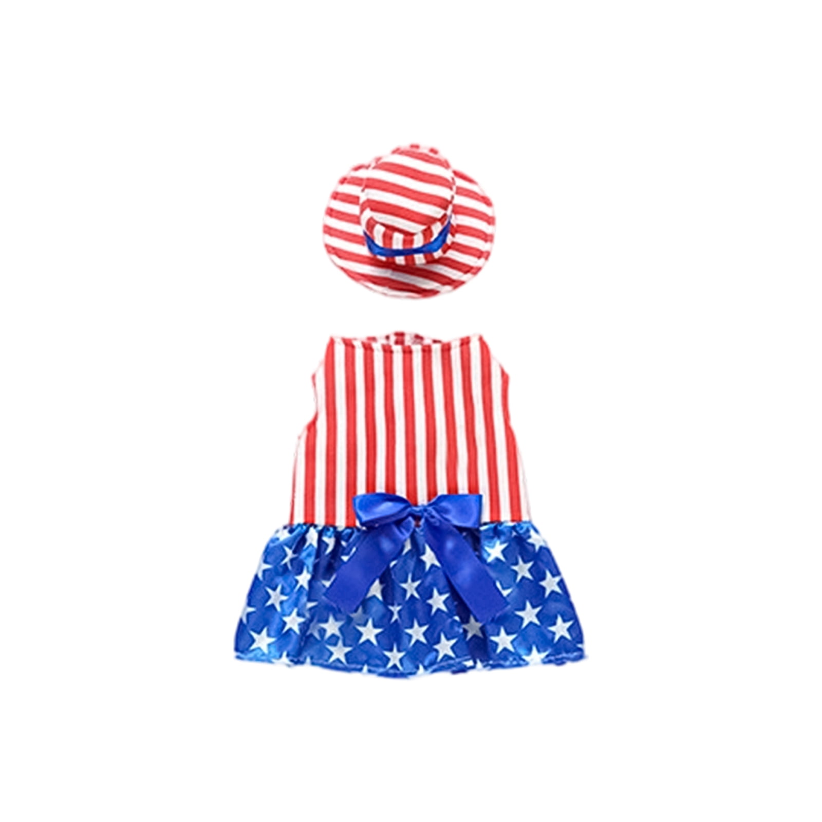 4th of July Independence Day Dog Costume Patriotic Pet Dress with Hat ...