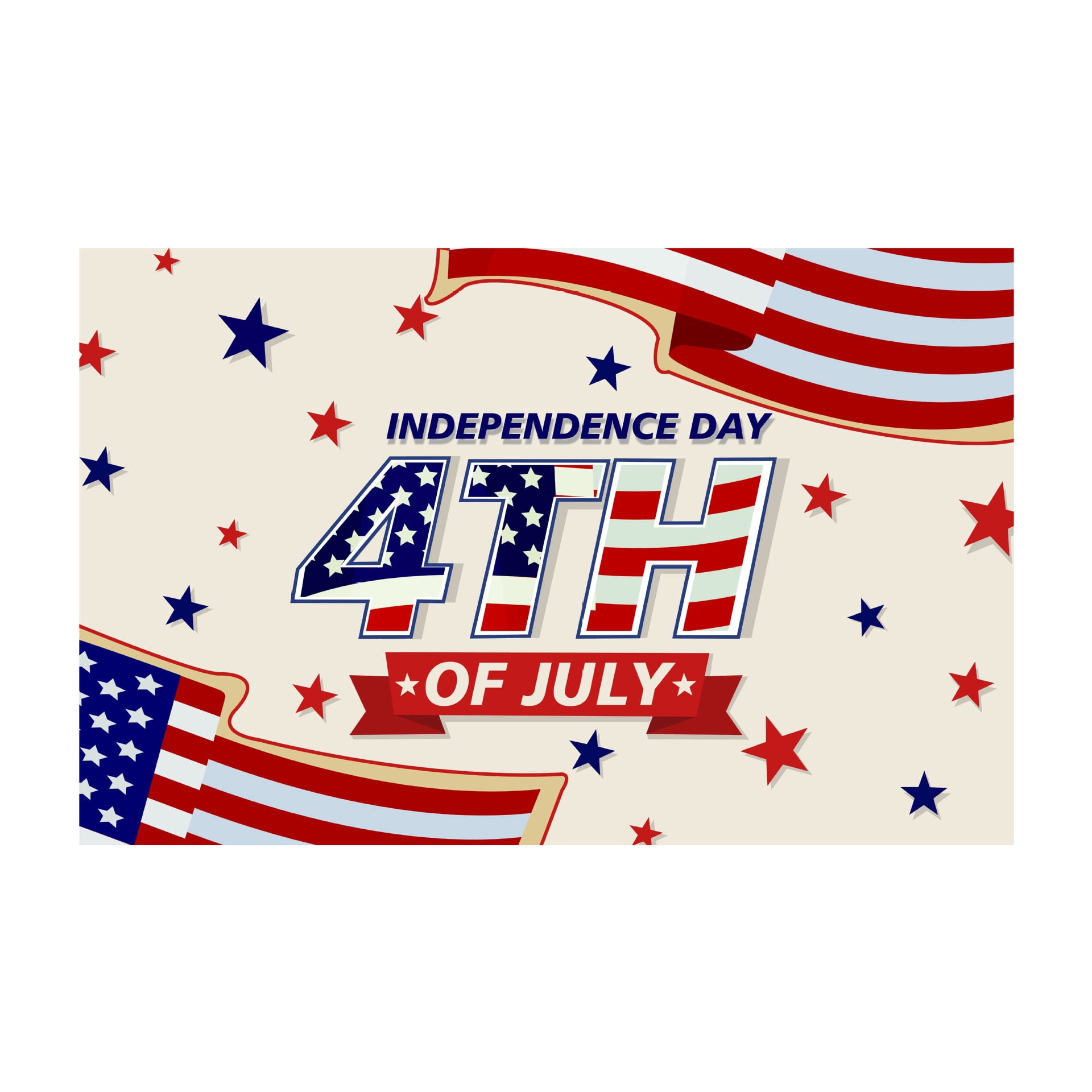 4th of July Independence Day Greeting Card – Patriotic Design with ...