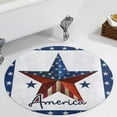 thumbnail image 1 of 4th of July Independence Day Round Carpet Circle Rug Outdoor Patio Area Rug Washable Large Area Rugs Hallway Room Decor Fitness Mats, 1 of 8