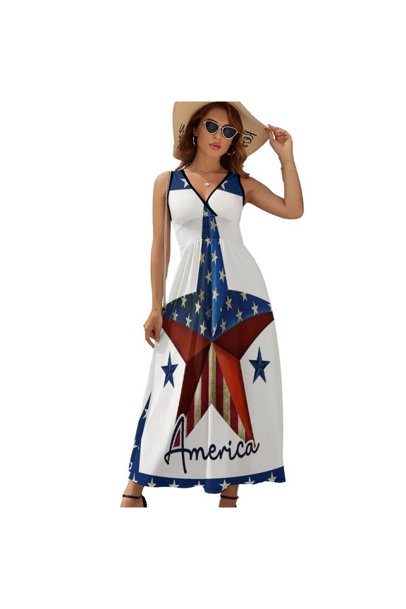 4th of July Independence Day Sleeveless Dress Summer Women Clothes Dress for Pregnant Women Dresses