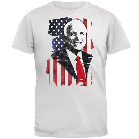 4th of July John McCain American Patriot Mens T Shirt White X-LG