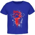 thumbnail image 1 of 4th of July Kitty Cat Paw Print Stars and Splatters Toddler T Shirt Royal 4T, 1 of 1