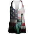 thumbnail image 1 of 4th of July Let Lady Liberty Light the Way All Over Womens Work Out Tank Top Multi 2XL, 1 of 2