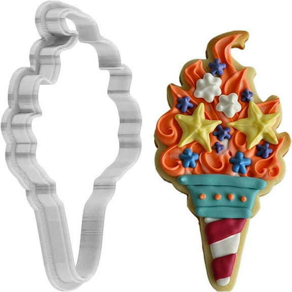 4th of July Liberty Torch Cookie Cutter 4 Inch Made in USA by WONDERTORY