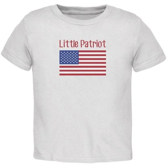 4th of July Little Patriot White Toddler T-Shirt - 2T