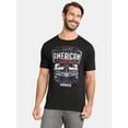 thumbnail image 1 of 4th of July Men’s and Big Men's Americana Muscle Car Power Graphic Tee by Way to Celebrate, Sizes XS-3XL, 1 of 5