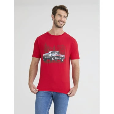 4th of July Men’s and Big Men's USA Pickup Truck Americana Graphic Tee by Way to Celebrate, Sizes XS-3XL