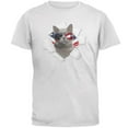 thumbnail image 1 of 4th of July Meowica Americat Patriot Mens T Shirt White X-LG, 1 of 1