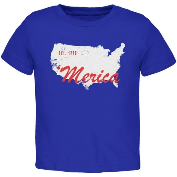 4th of July 'Merica Est 1776 Royal Toddler T-Shirt - 2T