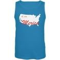 thumbnail image 1 of 4th of July 'Merica Est 1776 Turquoise Adult Tank Top - Small, 1 of 1