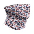 thumbnail image 1 of 4th of July Neck Gaiter, Grunge Pattern USA, Unisex, Ruby Violet Blue White, by Ambesonne, 1 of 1