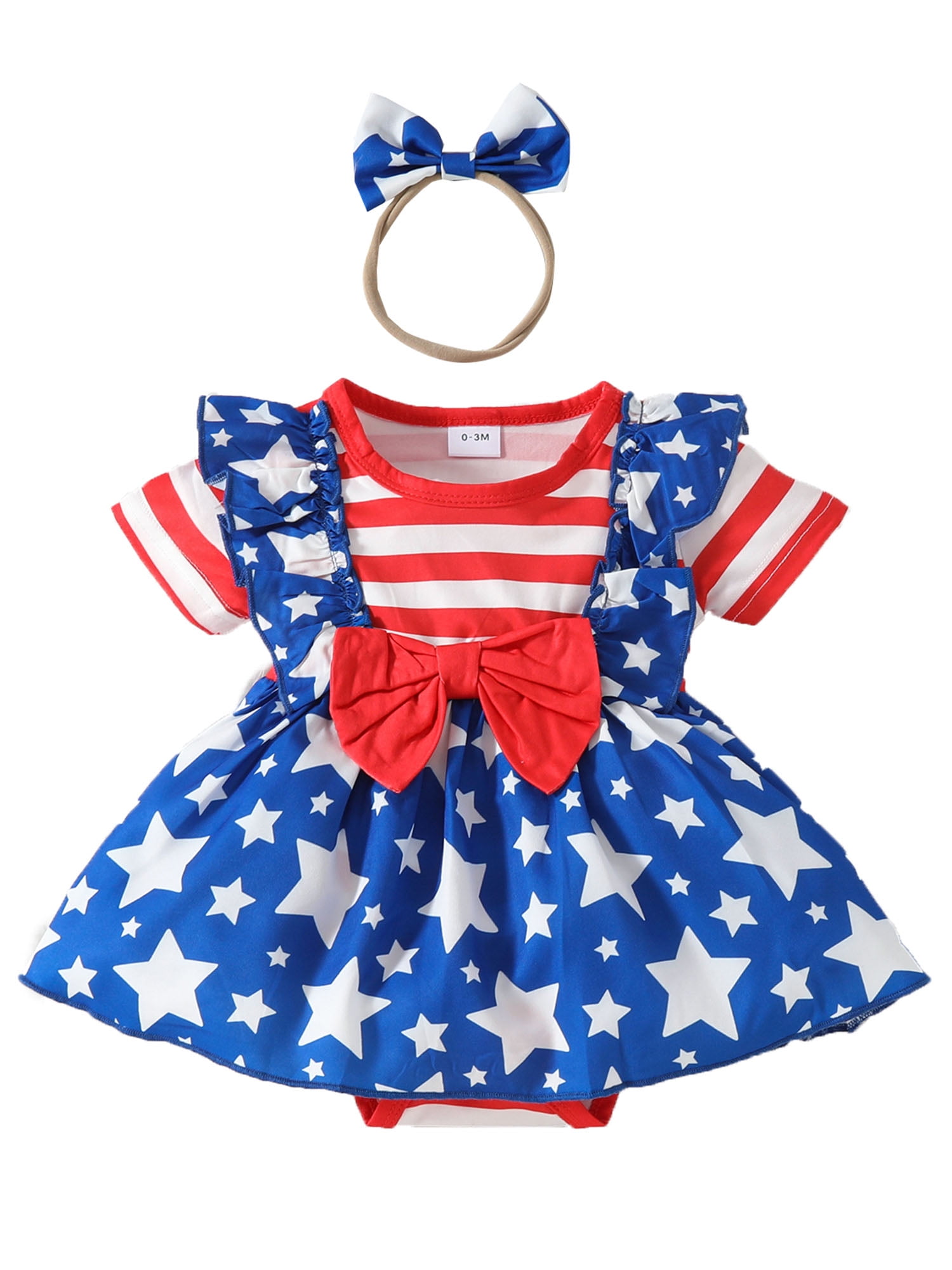 newborn 4th of july girl