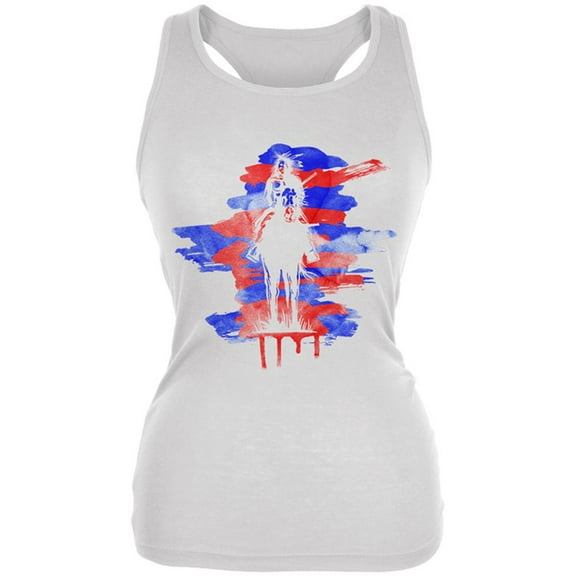 4th of July Original American Juniors Soft Tank Top White LG