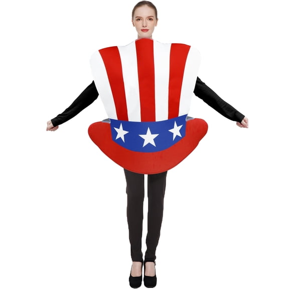 4th of July Outfit Red White Blue Eagle Costume for Adults,Men Women American Flag Costume,Independence-Day Patriotic Party Costume Accessories