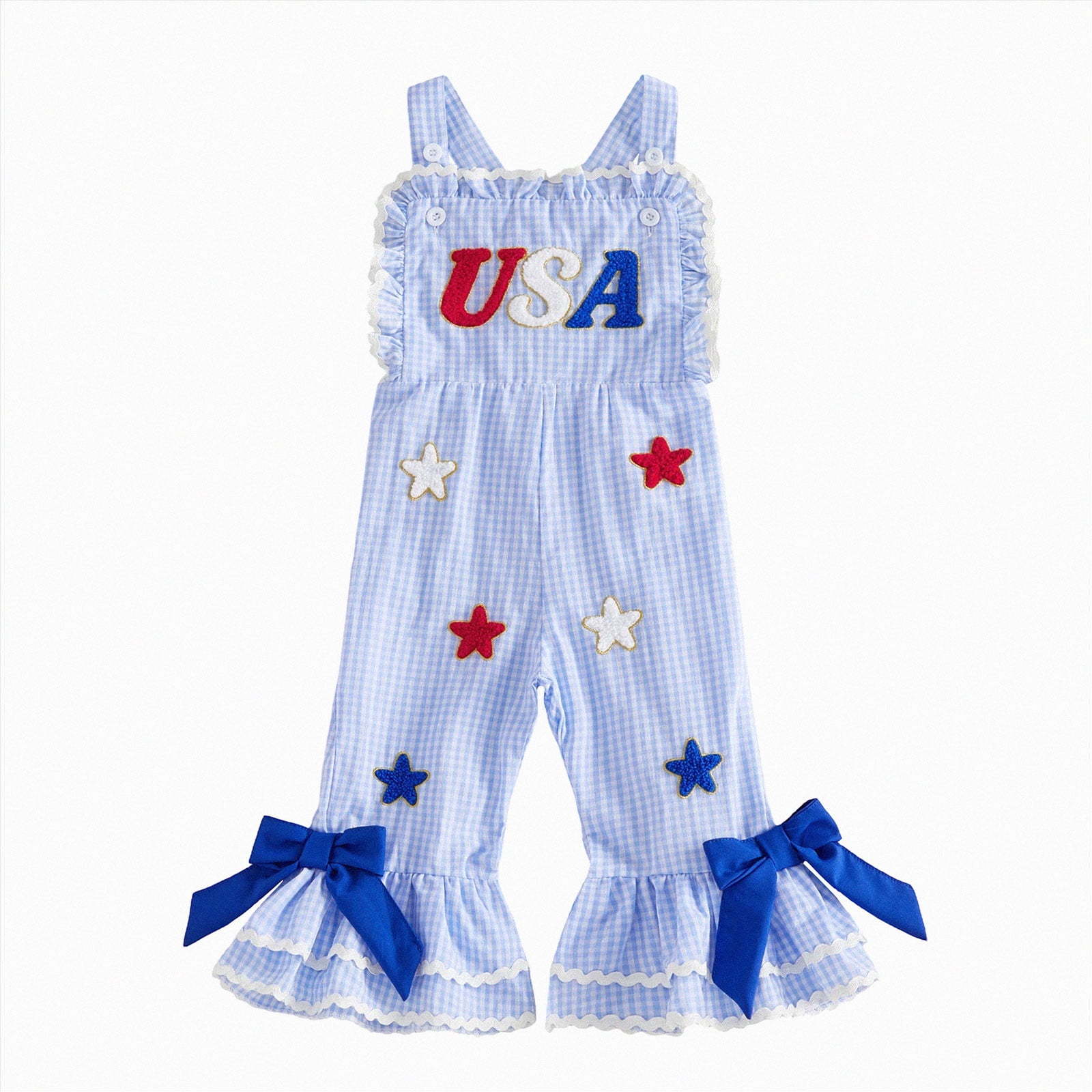 4th of July Outfits Baby Girl USA Romper Fourth of July Onesie Independence Day Bodysuit Memorial Day Clothes