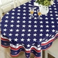 thumbnail image 1 of 4th of July Oval Tablecloth 60x102 Memorial Day Patriotic Table Cloths Waterproof American Flag Table Cover for Oval Table, 1 of 6