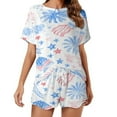 thumbnail image 1 of 4th of July Pajamas Set Womens Loungewear Sleepwear 2 Piece PJ Sets, 1 of 7