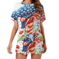 thumbnail image 1 of 4th of July Pajamas Set Womens Loungewear Sleepwear 2 Piece PJ Sets, 1 of 7