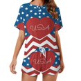 thumbnail image 1 of 4th of July Pajamas Set Womens Loungewear Sleepwear 2 Piece PJ Sets, 1 of 7