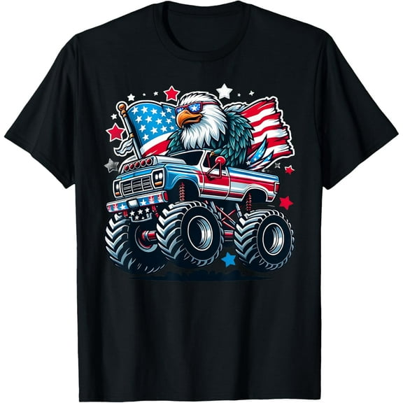 4th of July Patriotic American Flag Eagle USA Red White Blue T-Shirt Tops Tee
