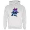 thumbnail image 1 of 4th of July Patriotic American Galaxy Laser Sharks Mens Hoodie White MD, 1 of 1