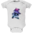 thumbnail image 1 of 4th of July Patriotic American Galaxy Laser Sharks Soft Baby One Piece White 3-6 M, 1 of 1