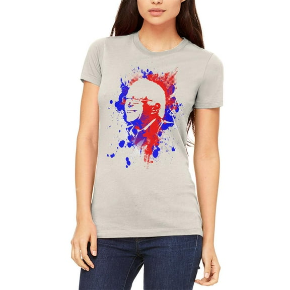 4th of July Patriotic Bernie Sanders Silhouette Mens T Shirt Natural MD