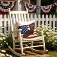 thumbnail image 1 of 4th of July Patriotic Decorative Pillow Cover Independence Day Decoration USA Flag Bald Raptor Polyester Cushion Cases for Sofa Home Decor, 1 of 6