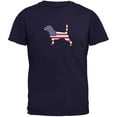 thumbnail image 1 of 4th of July Patriotic Dog Beagle Navy Adult T-Shirt - 2X-Large, 1 of 1