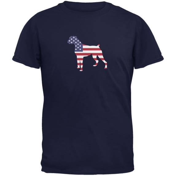 4th of July Patriotic Dog Boxer Mens T Shirt