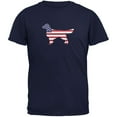 thumbnail image 1 of 4th of July Patriotic Dog Golden Retriever Navy Adult T-Shirt - Large, 1 of 1