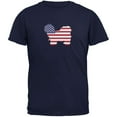 thumbnail image 1 of 4th of July Patriotic Dog Lhasa Apso Navy Adult T-Shirt - X-Large, 1 of 1