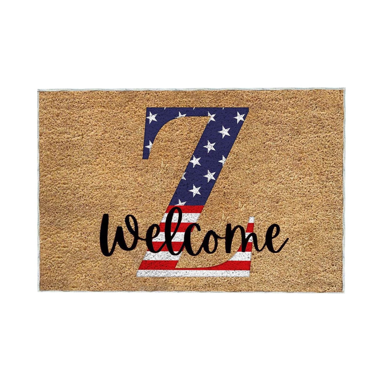 4th of July Patriotic Door Mat - Welcome Rug for Entryway, Stain & Fade ...