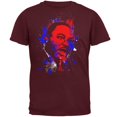thumbnail image 1 of 4th of July Patriotic MLK Martin Luther King Silhouette Mens T Shirt Maroon 2XL, 1 of 1