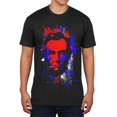 thumbnail image 1 of 4th of July Patriotic President Lincoln Silhouette Mens Soft T Shirt Vintage Black SM, 1 of 1