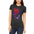 thumbnail image 1 of 4th of July Patriotic President Obama Silhouette Juniors Soft T Shirt Heather Black MD, 1 of 1