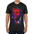 thumbnail image 1 of 4th of July Patriotic President Obama Silhouette Mens Soft T Shirt Vintage Black SM, 1 of 1