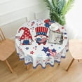 thumbnail image 1 of 4th of July Patriotic Round Tablecloth 60 Inch Waterproof Polyester Cover for Dinner, Kitchen Parties Celebrate Independence Day in Style, 1 of 6