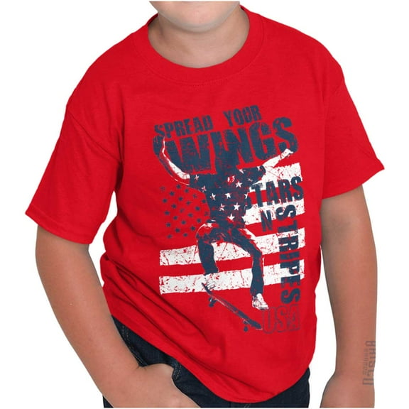 4th of July Patriotic Skateboard Crewneck T Shirts Boy Girl Teen Brisco Brands L
